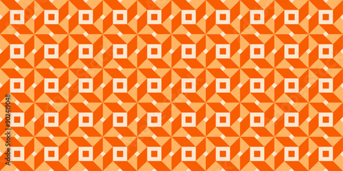 Seamless Geometric vector background Pattern in orange