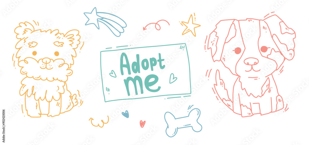 Obraz premium cute cartoon dog