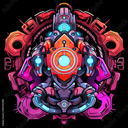 Om Hinduism mecha robot illustration photo