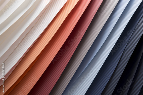 Close-up of various color fabric swatches in shades of white, beige, pink, gray, and blue, showcasing textile textures for design and crafting projects.