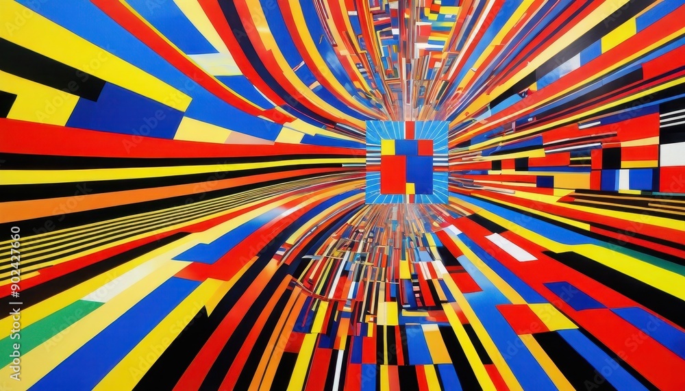 Fototapeta premium Abstract Colorful Geometric Pattern Background.