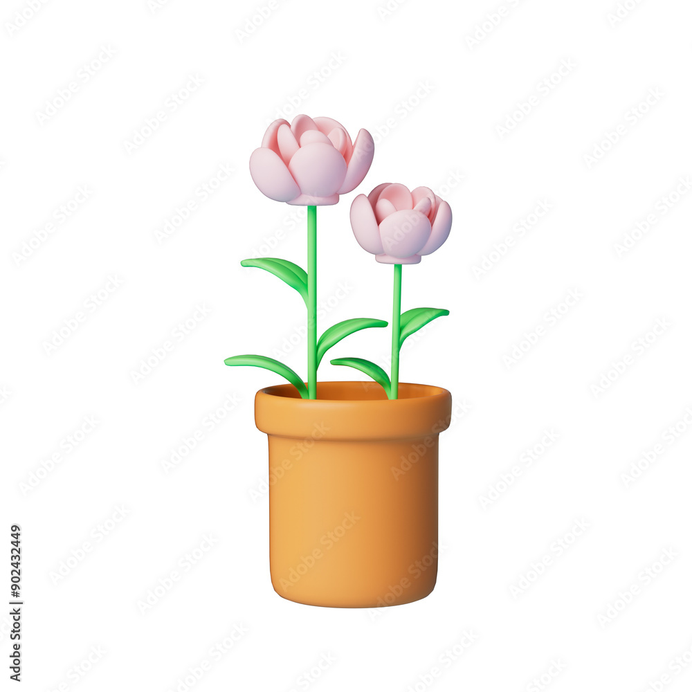 3d rendering potted plant element 3d rendering potted plant element