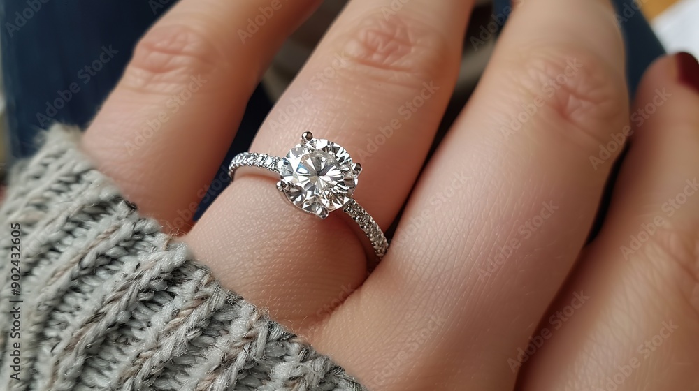 Elegant Engagement Ring: Classic Design with Sparkling Diamond Centerstone. A Timeless Symbol of Love and Commitment. Elegant Engagement Ring: Classic Design with Sparkling Diamond Centerstone. A Timeless Symbol of Love and Commitment.