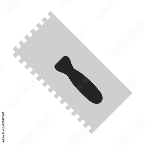 Set of spatula, isolated on a white background. Plaster spatula. Putty Knife. Construction tool. Spackling instrument. Spatula for finishing work. Silhouette black icons, vector illustration.