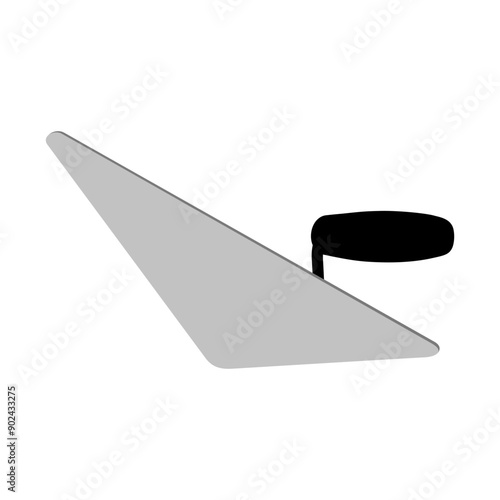 Set of spatula, isolated on a white background. Plaster spatula. Putty Knife. Construction tool. Spackling instrument. Spatula for finishing work. Silhouette black icons, vector illustration.