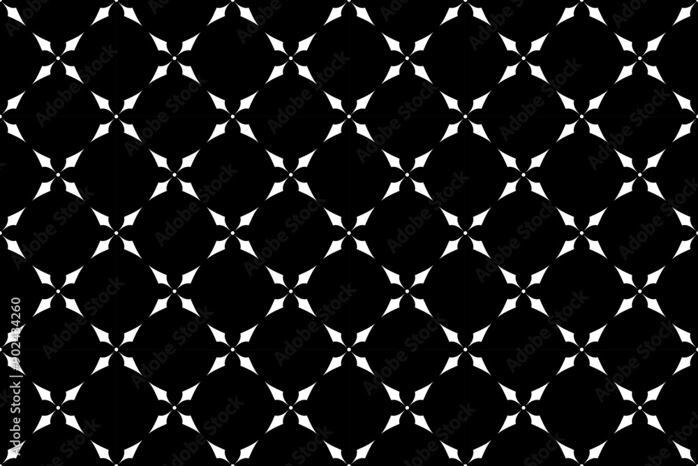 Fototapeta premium Abstract Seamless Geometric Checked Black and White Pattern. 