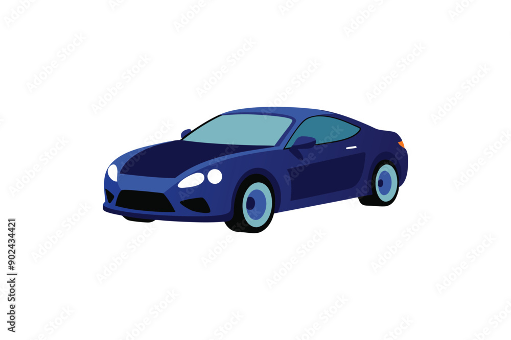 Beautiful glossy big car dark blue vector artwork illustration. Beautiful glossy big car dark blue vector artwork illustration.