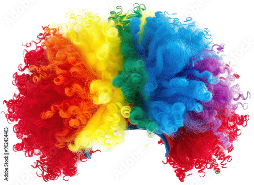 Fototapeta kuchenna Rainbow clown wig