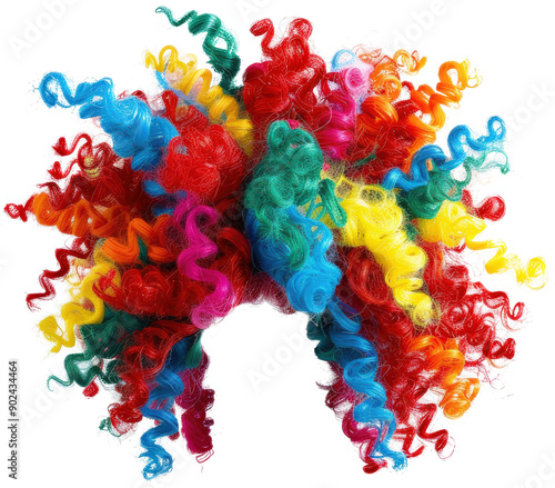 Obraz na płótnie Colorful clown wig