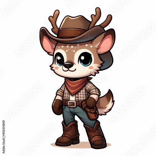 cartoon cowboy with hat