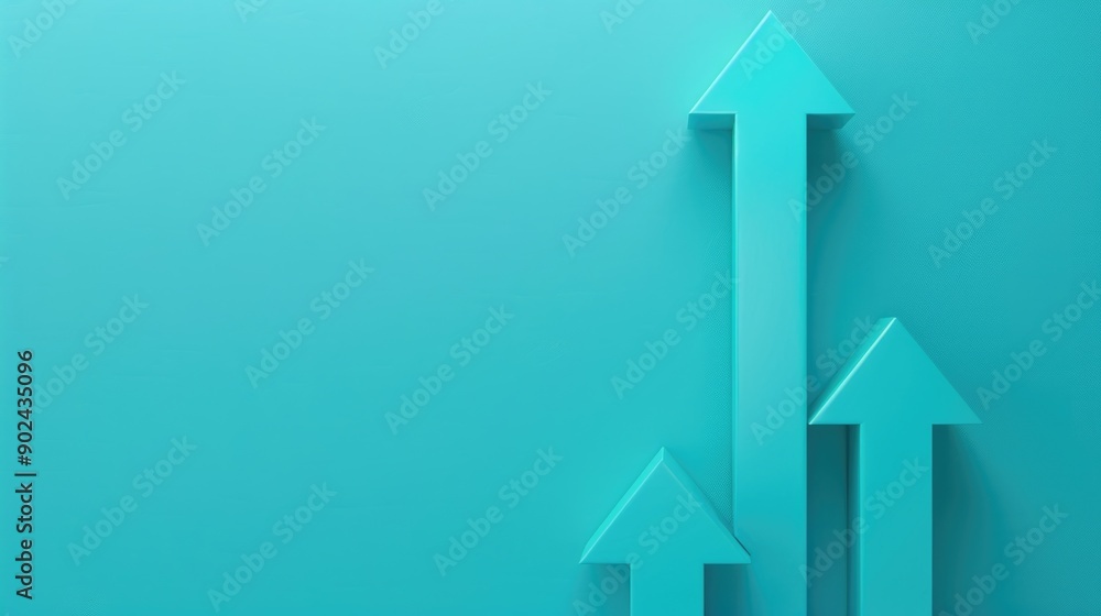 A teal arrow pointing upwards, marketing, symbolizing business growth and success A teal arrow pointing upwards, marketing, symbolizing business growth and success