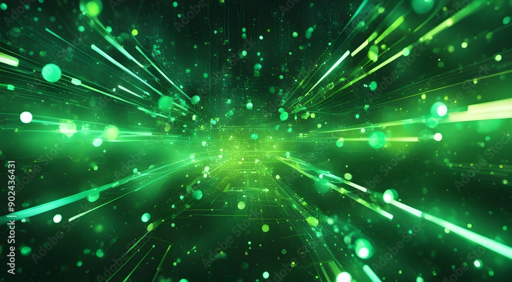 A green screen with a lot of green dots and lines A green screen with a lot of green dots and lines