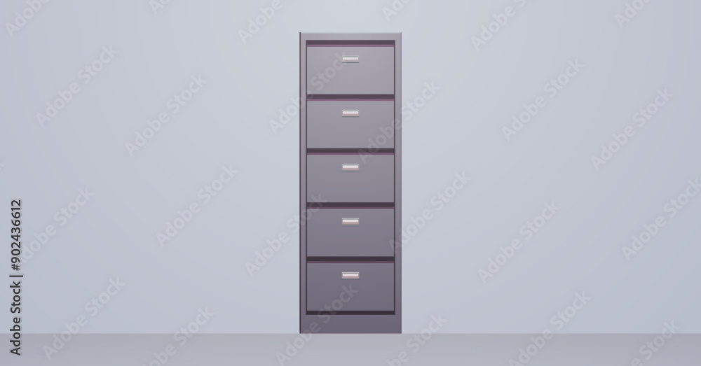 Office cabinet and document data archive storage folders for files business administration concept flat vector illustration. Office cabinet and document data archive storage folders for files business administration concept flat vector illustration.