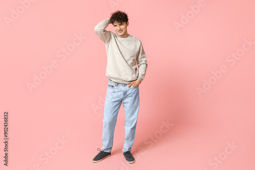 Handsome young man in styli...
