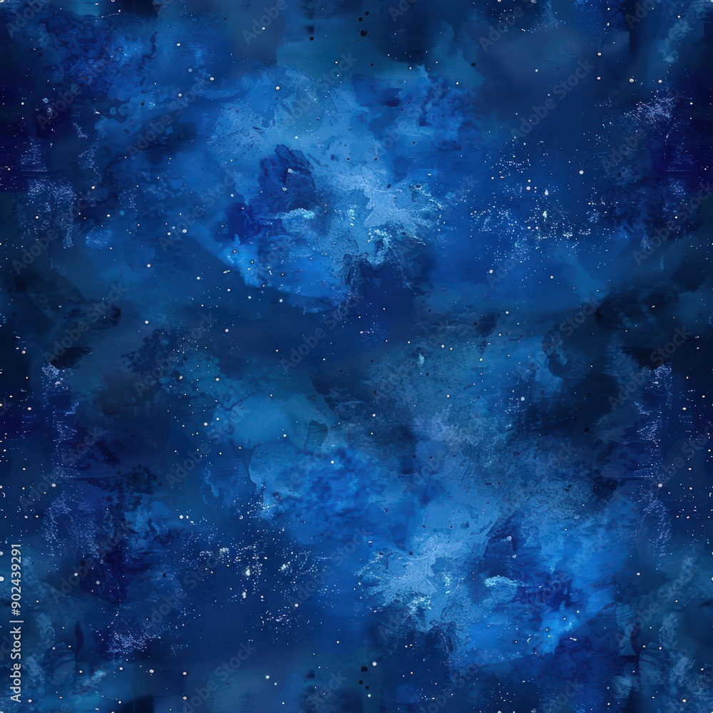 Celestial panorama with twinkling stars scattered across a cloudy night sky Celestial panorama with twinkling stars scattered across a cloudy night sky