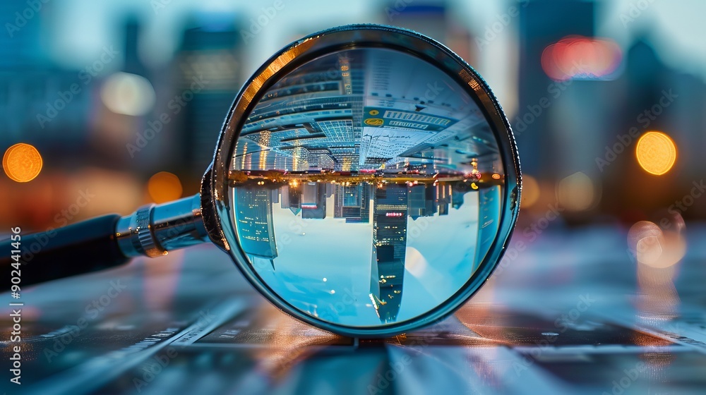 Magnifying Glass Focusing on Nature Details Magnifying Glass Focusing on Nature Details