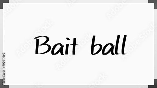 Bait ball のホワイトボード風イラスト