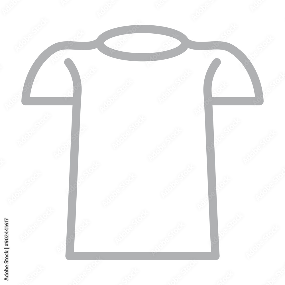 T Shirt Vector Line Grey Icon Design T Shirt Vector Line Grey Icon Design