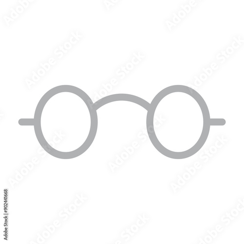 Reading Glasses Vector Line Grey Icon Design