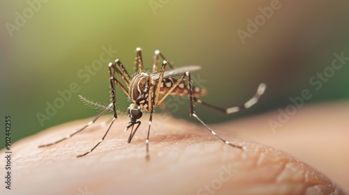 Wallpaper Mural nasty insect mosquito sitting on her hand and drinks the blood of the pierced skin Torontodigital.ca
