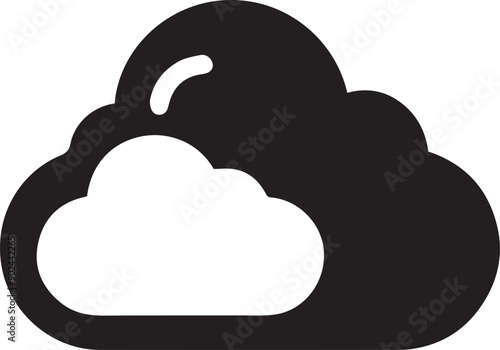 cloud vector silhouette logo illustration