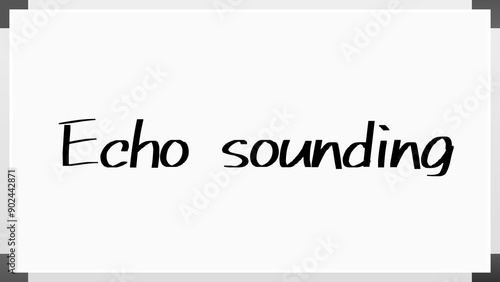 Echo sounding のホワイトボード風イラスト