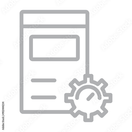 On-Page Optimization Vector Line Grey Icon Design