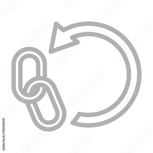 Backlinks Vector Line Grey Icon Design