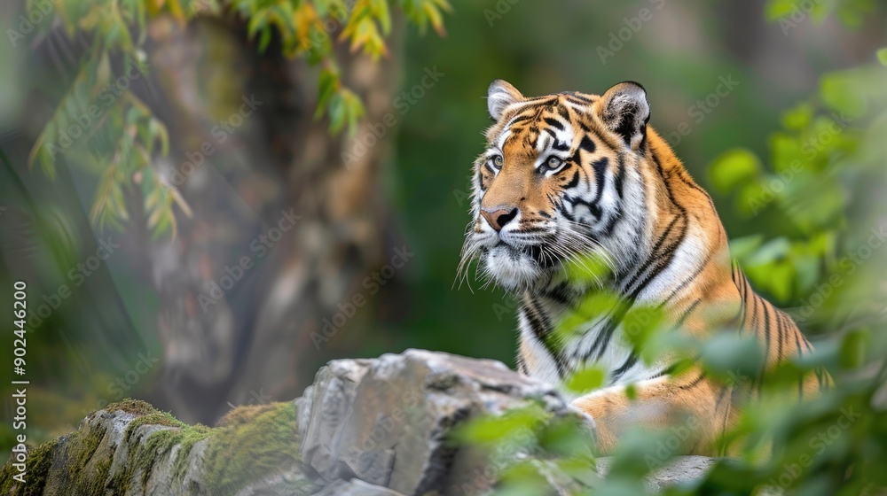 Obraz premium Tiger, wild animal in the natural habitat