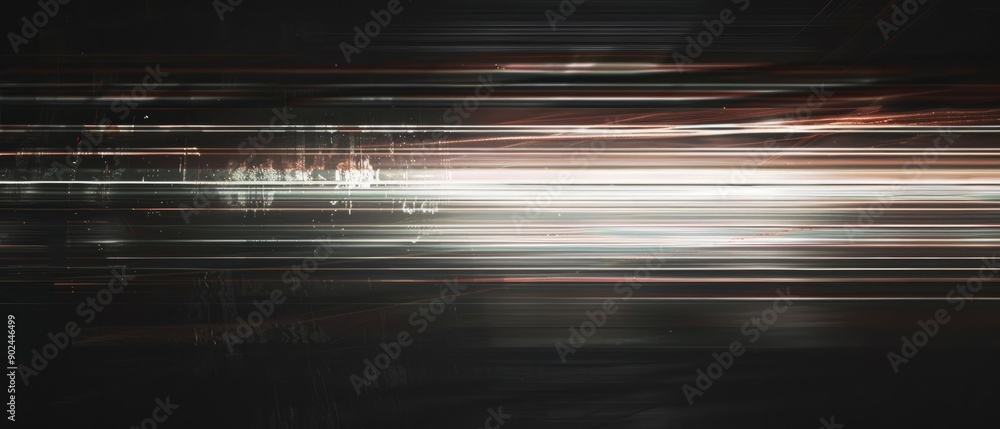 Overlay of horizontal light leaks texture, on black background, Generative AI Overlay of horizontal light leaks texture, on black background, Generative AI