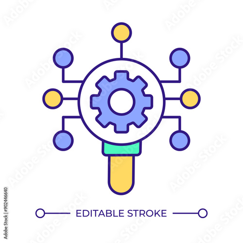 Api interface RGB color icon. Programming technology. Network protocol, access control. Software development. Isolated vector illustration. Simple filled line drawing. Editable stroke