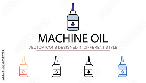 Machine Oil icon design with white background stock illustration