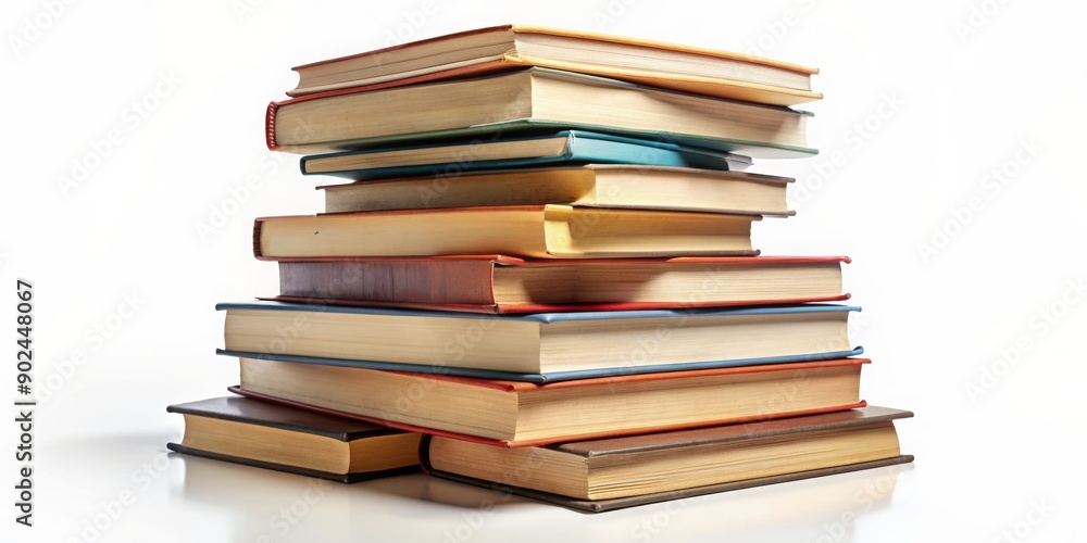 Isolated image of a pile of books on a background, reading, education, knowledge, learning, school, literature, library Isolated image of a pile of books on a background, reading, education, knowledge, learning, school, literature, library