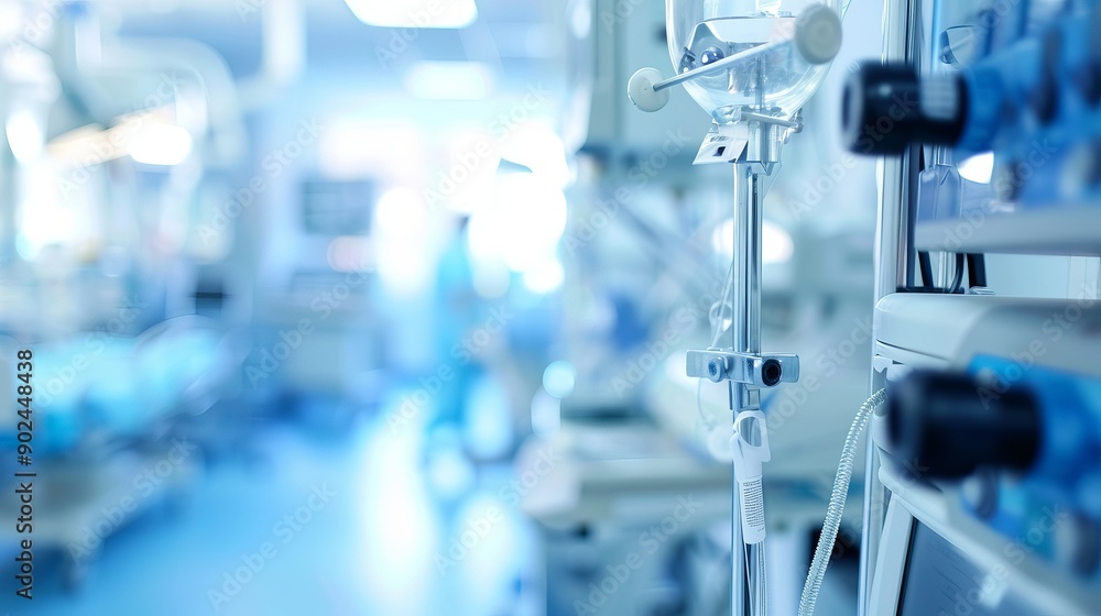 Closeup of Advanced Medical Technology Equipment in Hospital Setting with Blurred Background Closeup of Advanced Medical Technology Equipment in Hospital Setting with Blurred Background