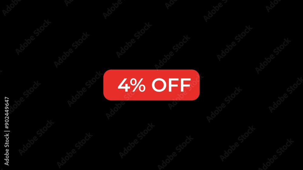 4 Percent Off Button Animation 4 Percent Off Button Animation