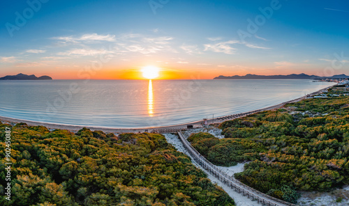 sunset over the sea
