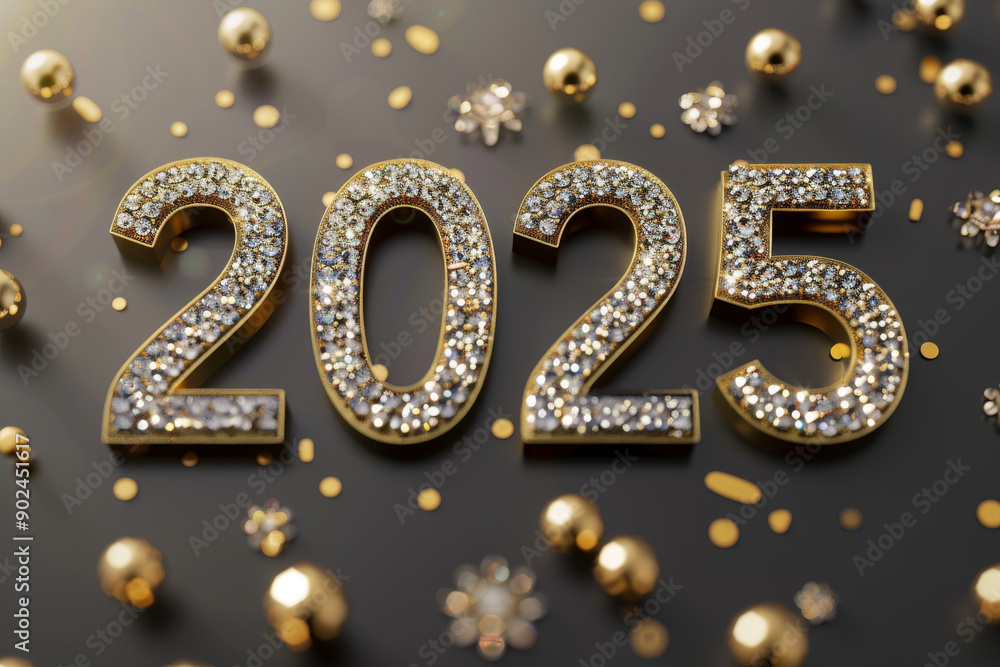 2025 gold jewel numbers, new year gemstones, diamond greeting card, gem celebrate banner 2025 gold jewel numbers, new year gemstones, diamond greeting card, gem celebrate banner