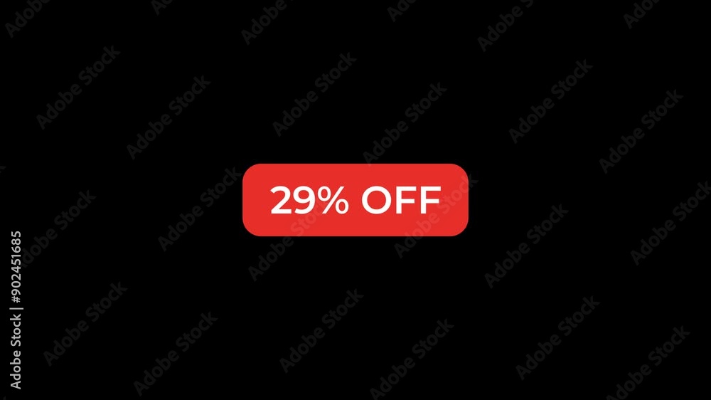 29 Percent Off Button Animation 29 Percent Off Button Animation