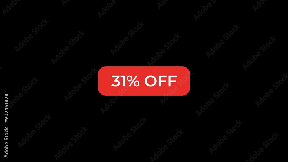 31 Percent Off Button Animation 31 Percent Off Button Animation