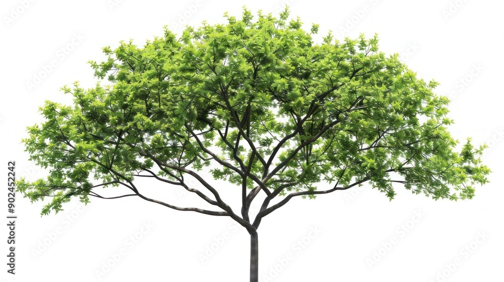 Trees and branches with green branches and leaves Trees and branches with green branches and leaves