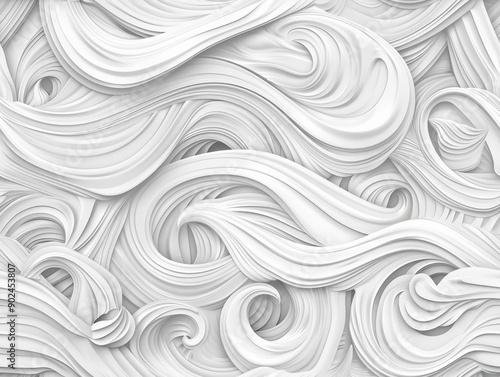 Seamless vector pattern with swirling waves, perfect for modern decor and textile design