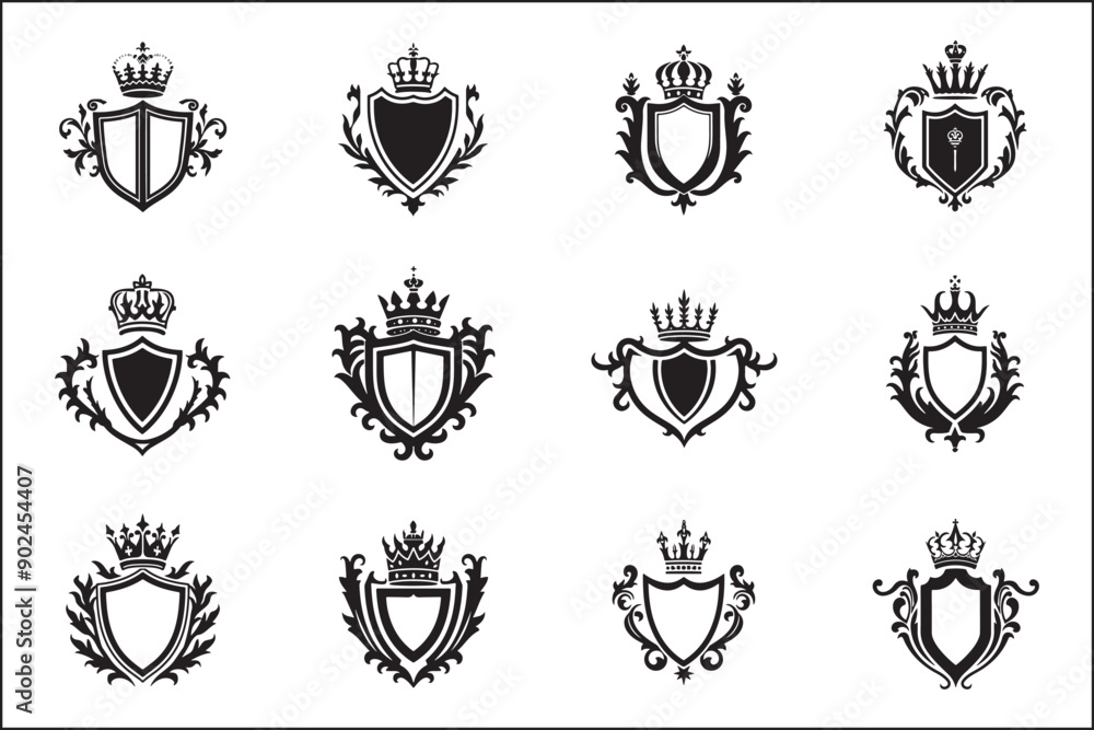 Fototapeta premium Royal knight shield logo png free download, Royal knight shield logo png download, Royal knight shield logo png free, Royal Knight Shield Silhouettes