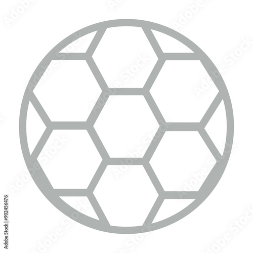 football Vector Line Grey Icon Design