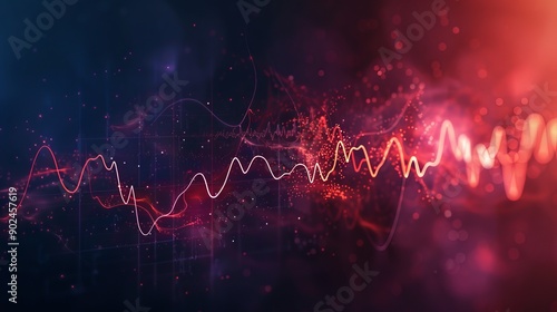 ECG Cardiogram Graph on Dark Background – Abstract Medicine and Health Data Visualization photo