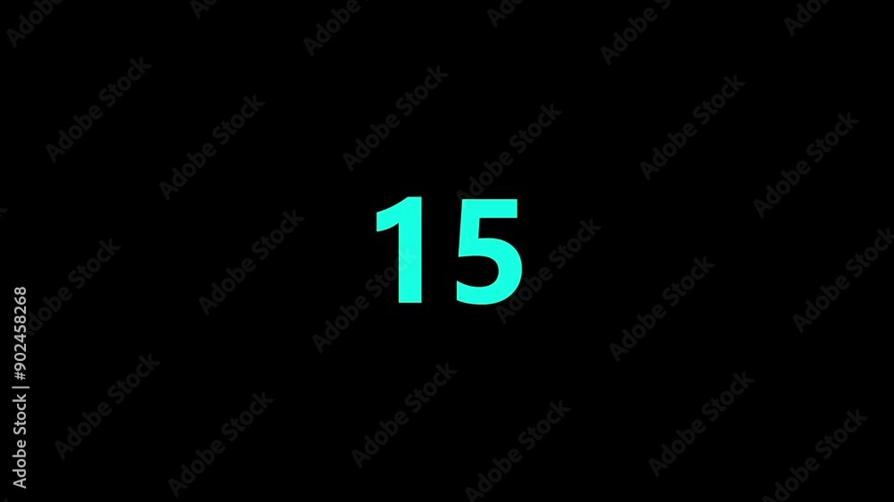 Countdown timer 20 to 0 white color animation on black background. 20 seconds timer 4k video. Countdown timer 20 to 0 white color animation on black background. 20 seconds timer 4k video.