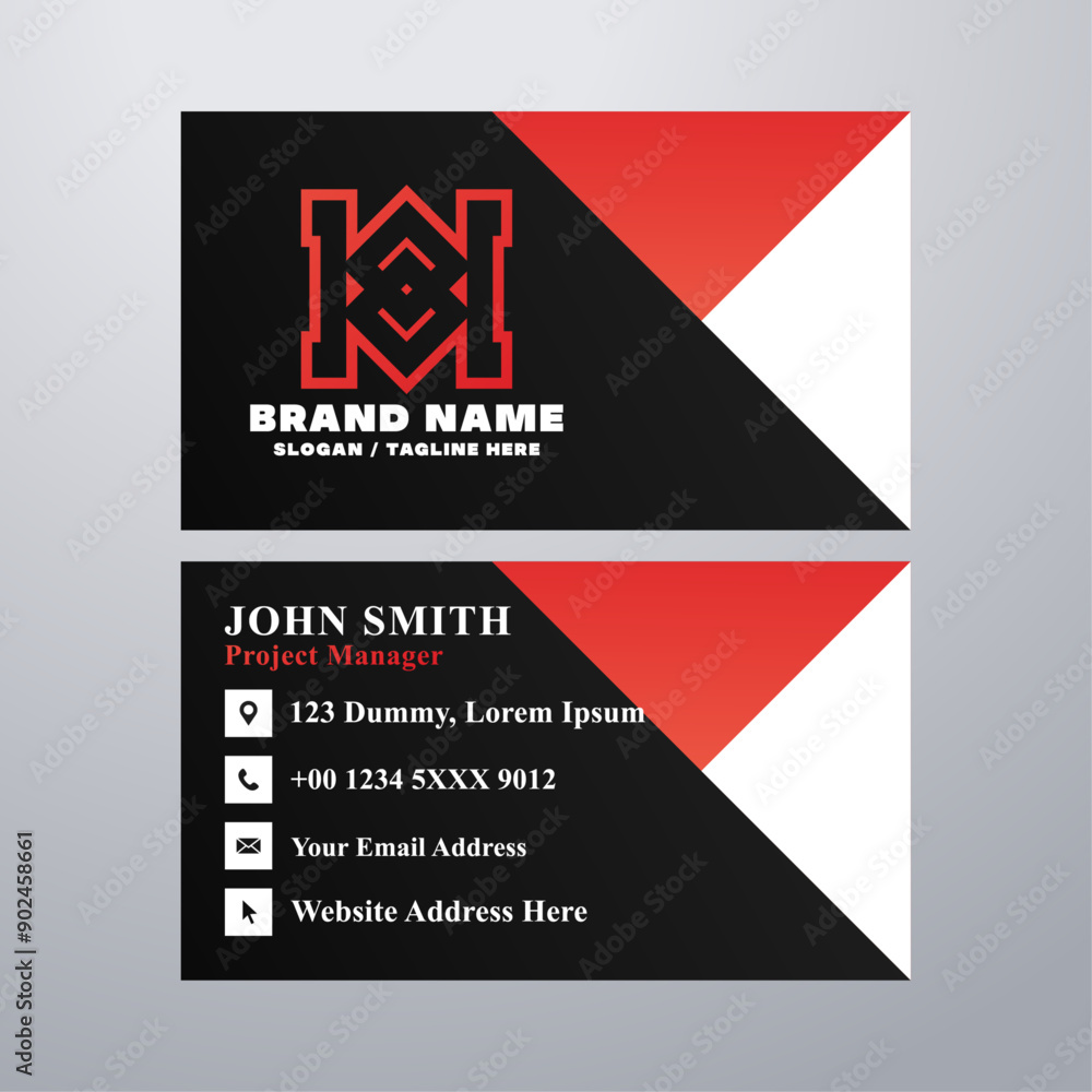 Simple business card design template
