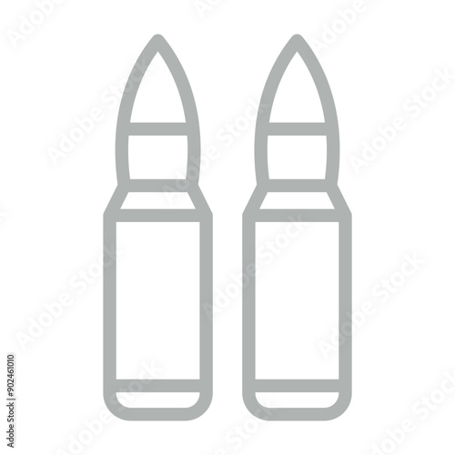 Bulet Vector Line Grey Icon Design