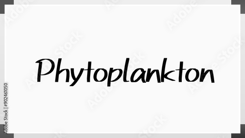 Phytoplankton のホワイトボード風イラスト © m.s.