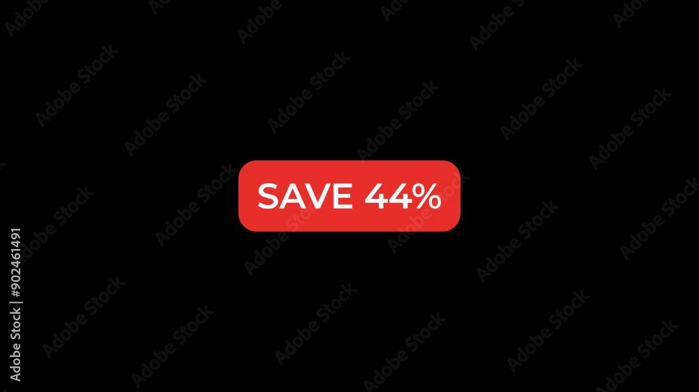 Save 44 Percent Red Button Animation Save 44 Percent Red Button Animation