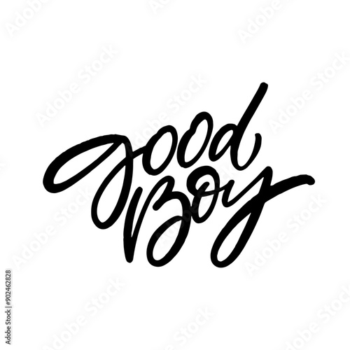 Beautifully designed Good Boy Handwritten Typography Art that captures the essence of joy